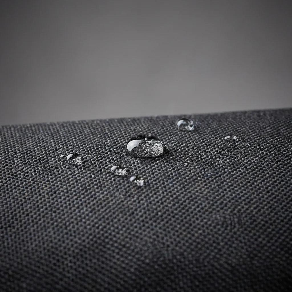Water droplets on oxford fabric car seat cover