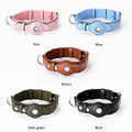 Luxury Leather AirTag Dog Collar
